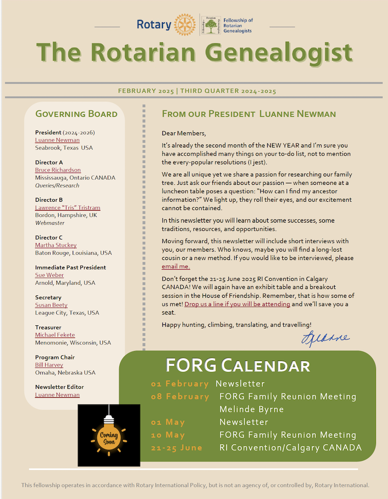 Frebruary 2025 Newsletter