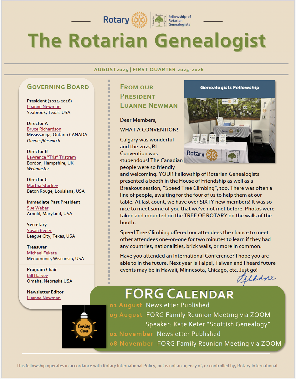 August 2025 Newsletter